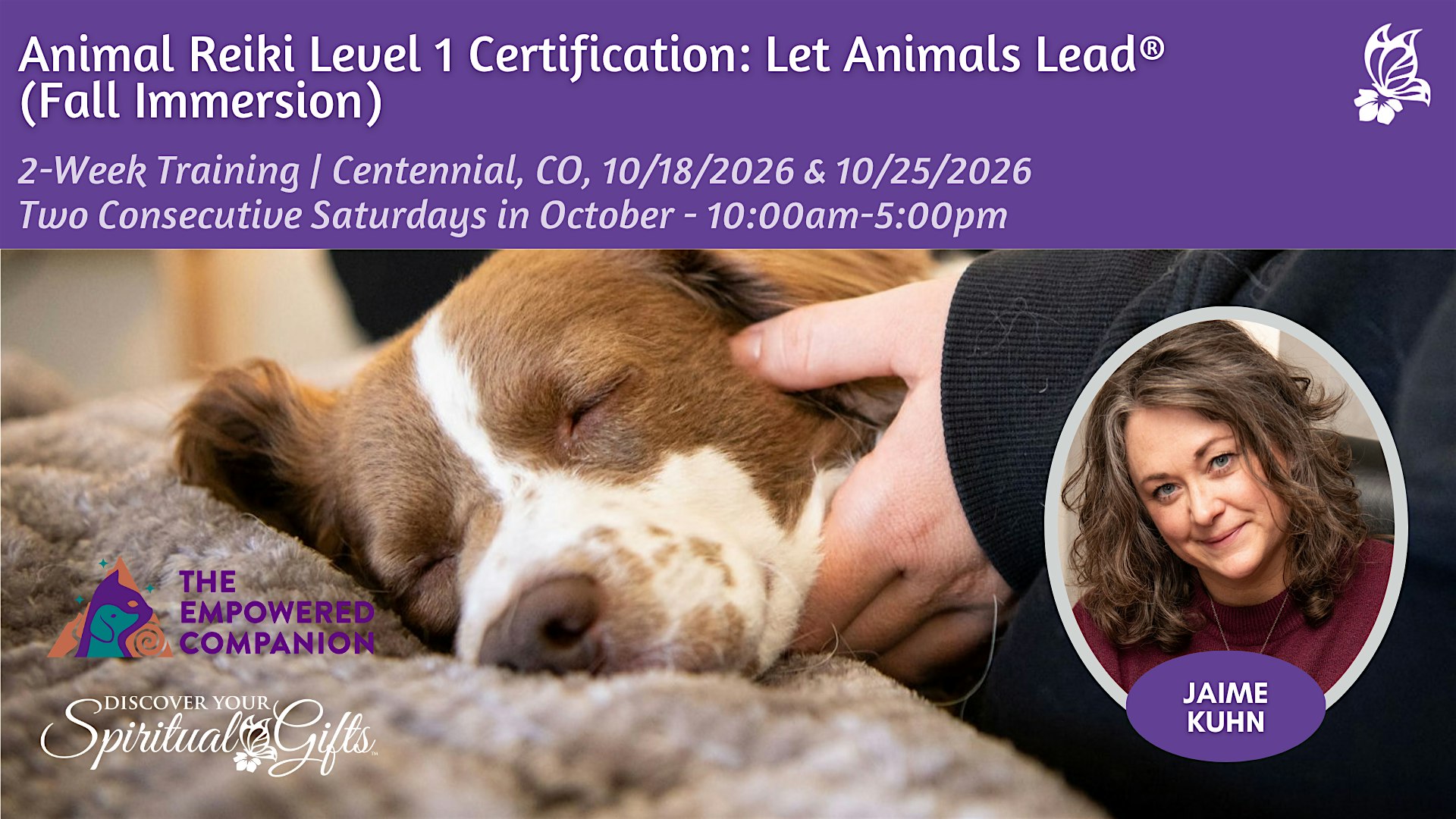 Animal Reiki Level 1 Certification: Let Animals Lead® (Fall Immersion)