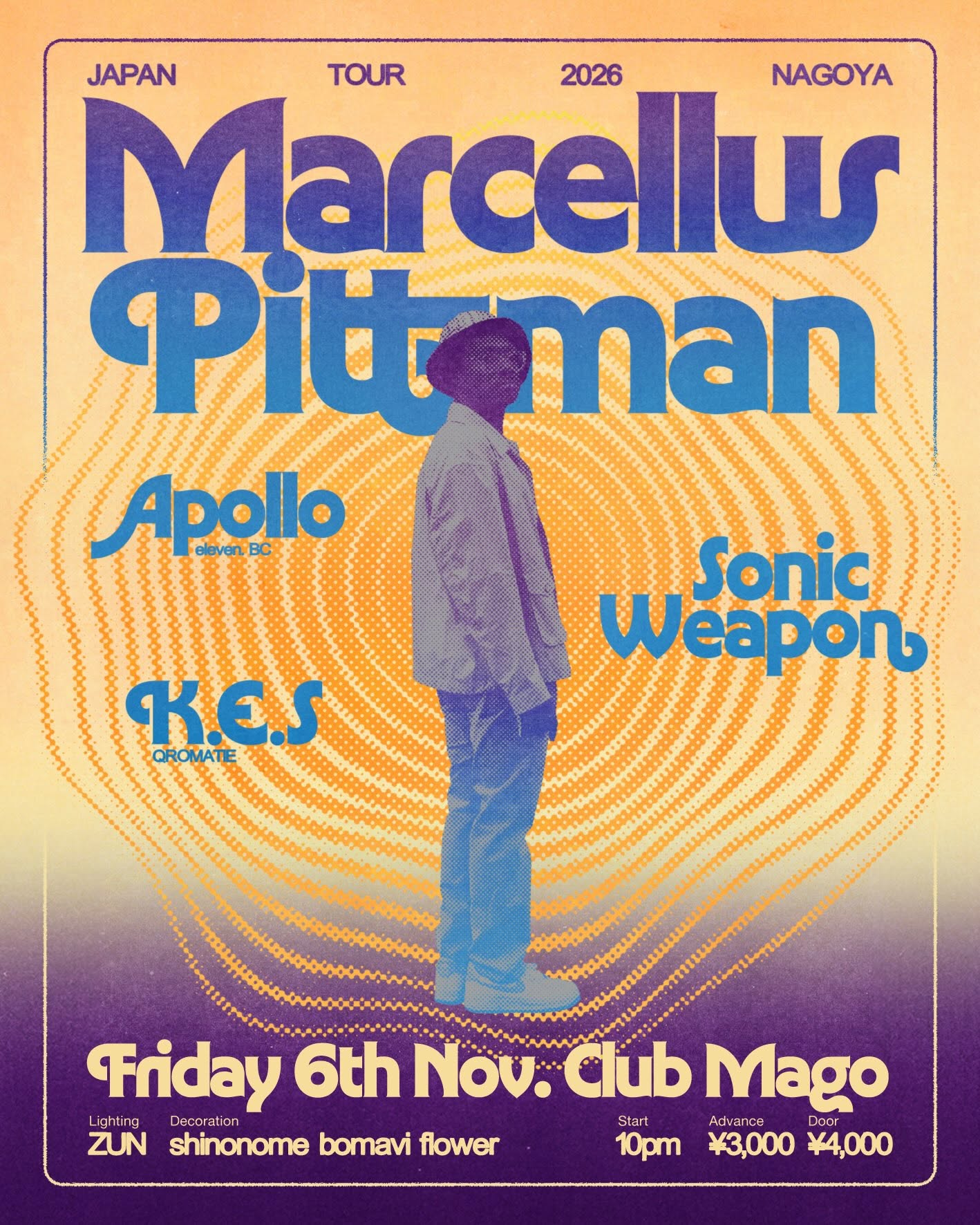Marcellus Pittman Japan tour 2026 in Nagoya