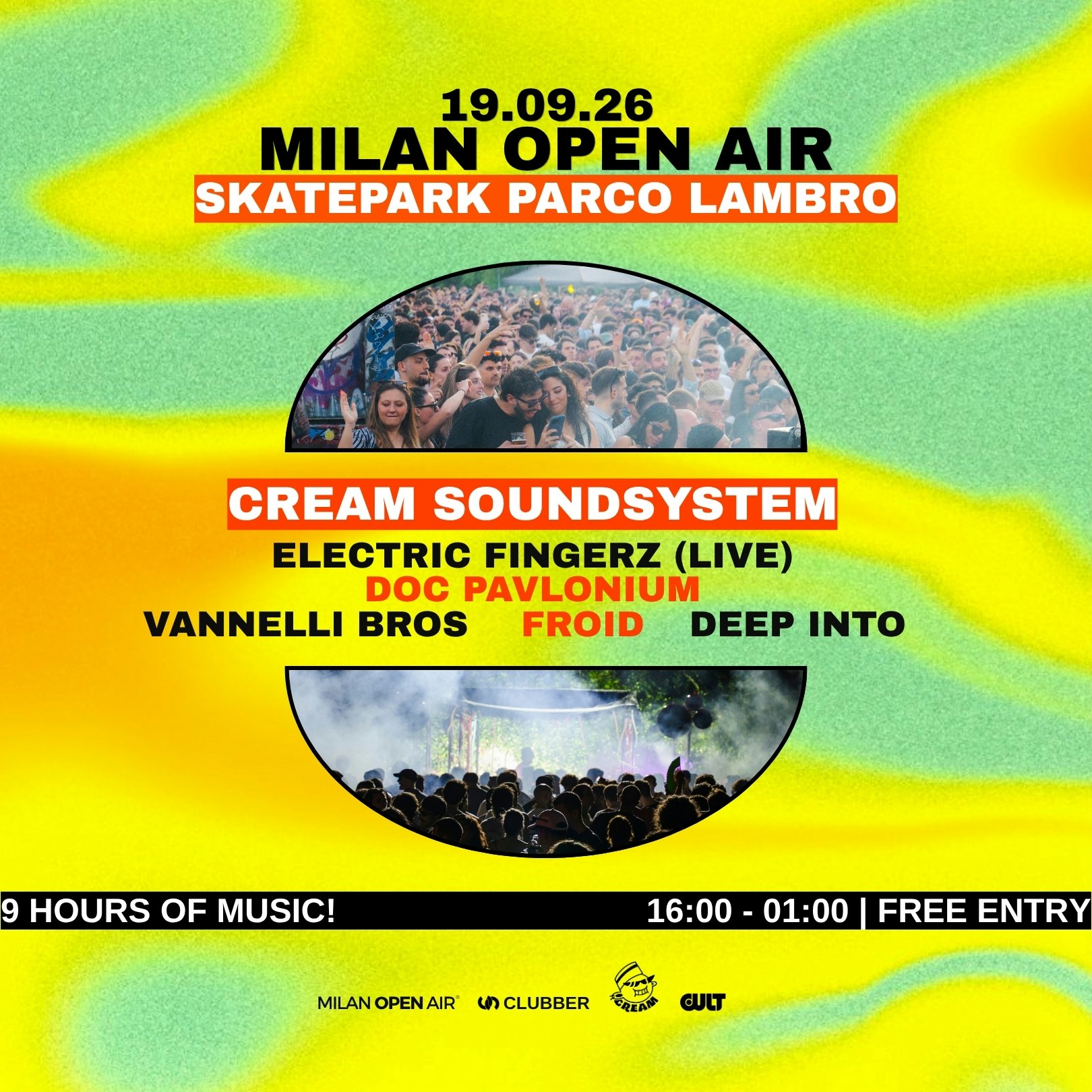 Milan Open Air allo Skatepark Parco Lambro con Cream Soundsystem