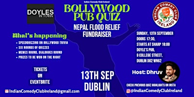 Bollywood Pub Quiz Dublin