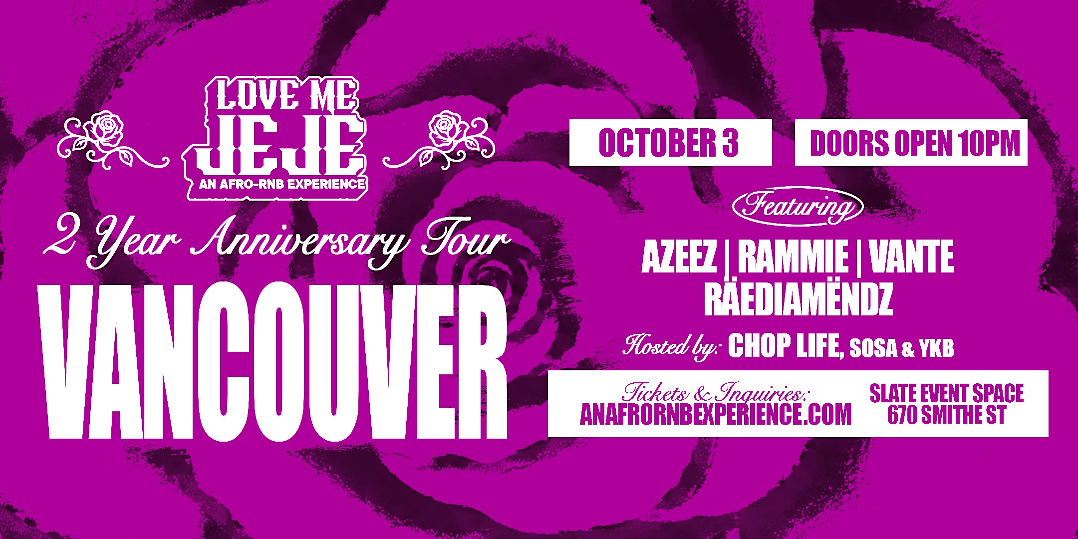 LOVE ME JEJE: AN AFRO-RNB EXPERIENCE VANCOUVER