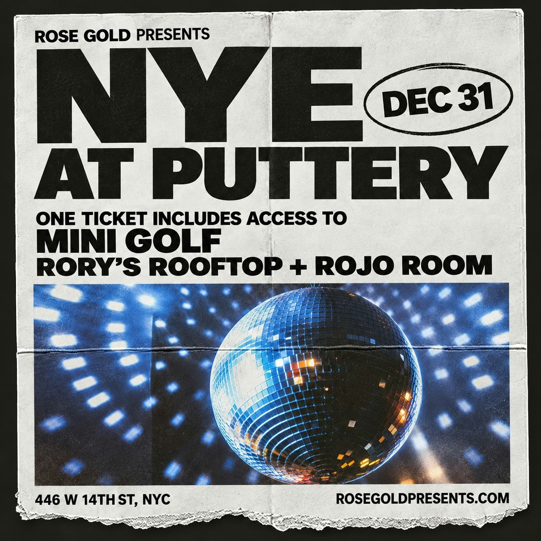 Puttery New Year's Eve 2027: Access Rory's Rooftop & Rojo Room