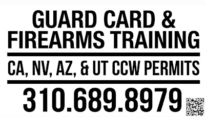 1st MON $50 Guard Card & $200 F/A Training