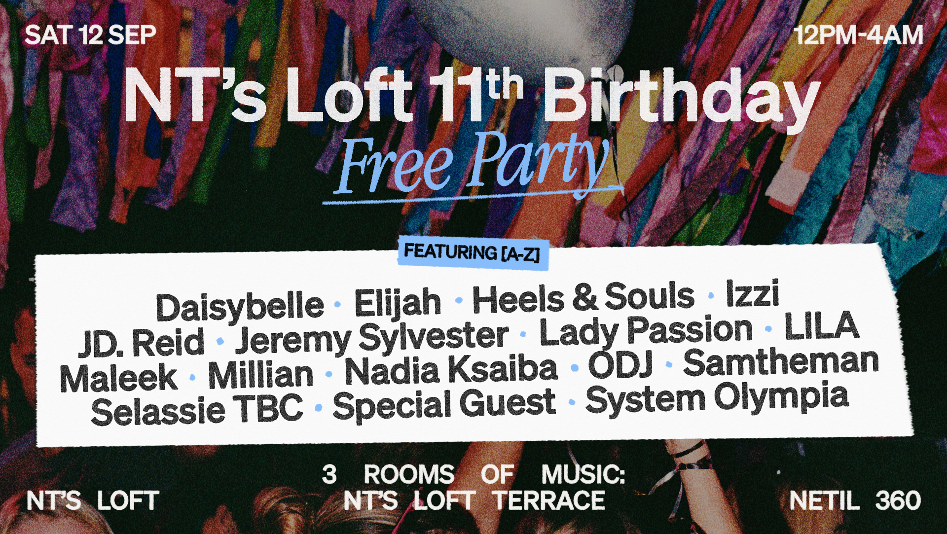 NT's Loft 11th Birthday: Free Rooftop Party