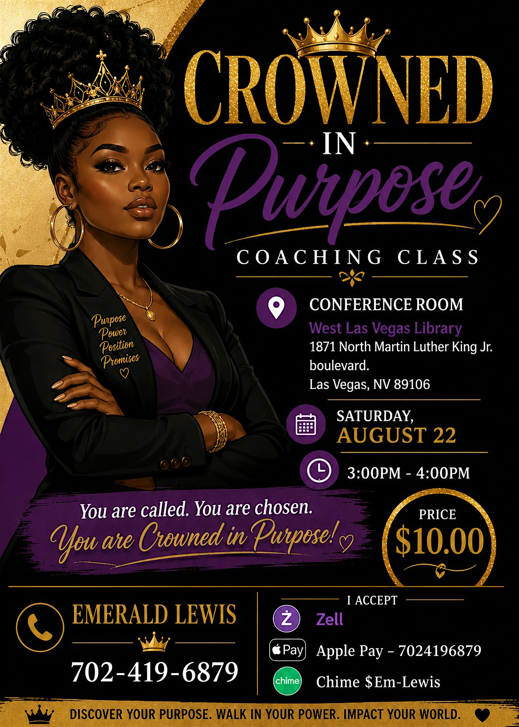 Crowned in purpose coaching class