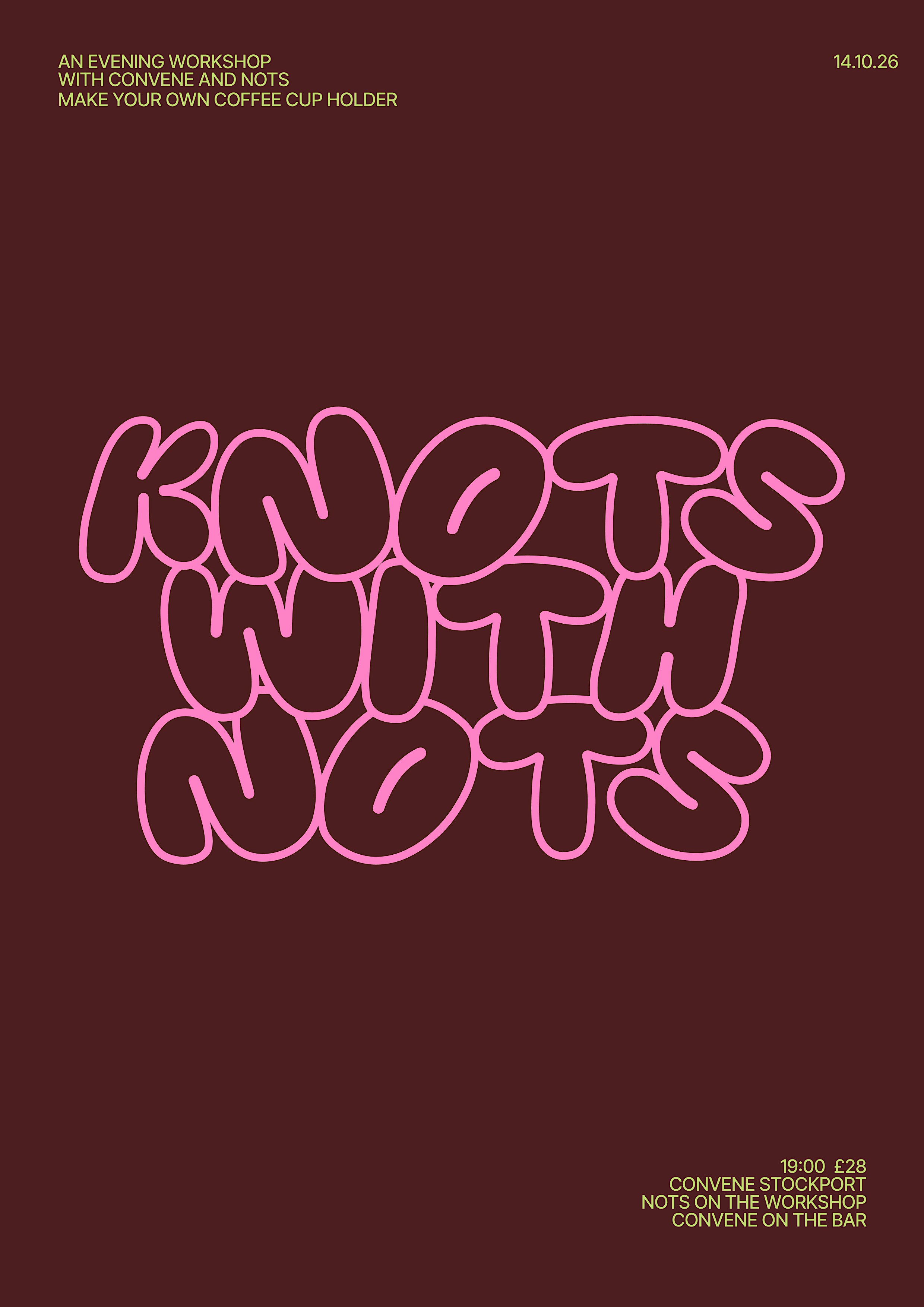 Knots with NOTS - Macrame coffee cup holder @ Convene