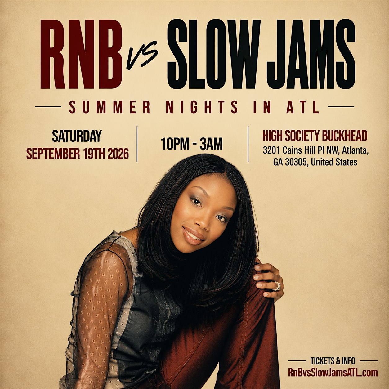 RNB VS SLOW JAMS ATL - Late Night Summer Party (FREE B4 11PM W/ TIXS)