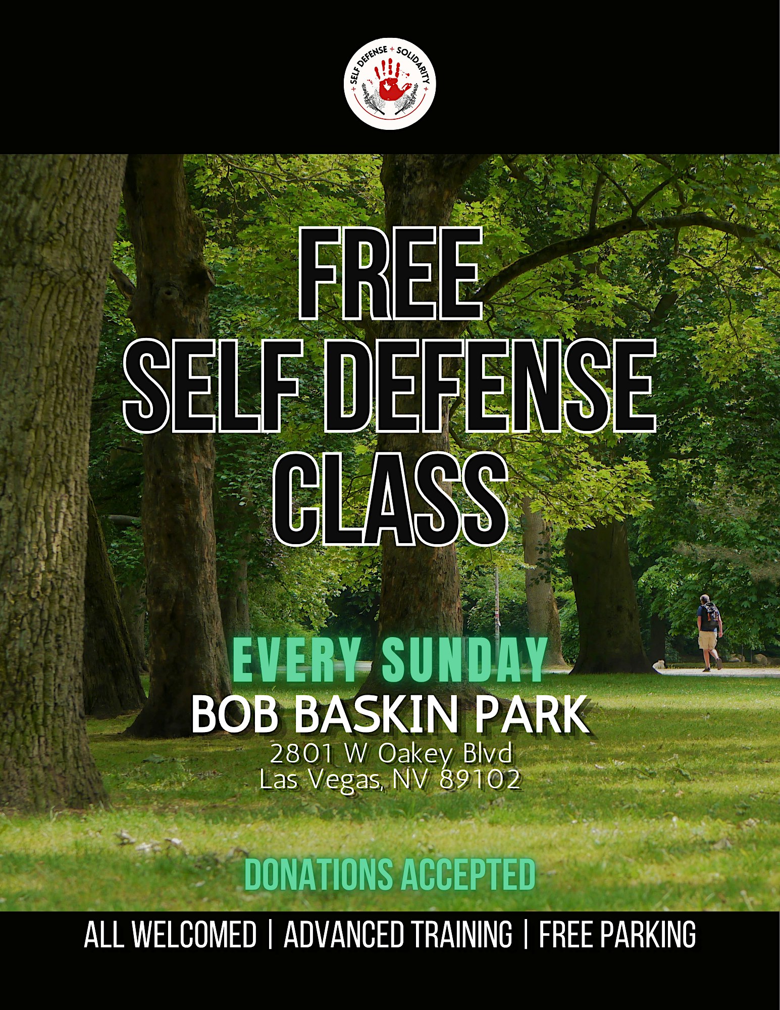 Sunday Self Defense Class @ Bob Baskin Park