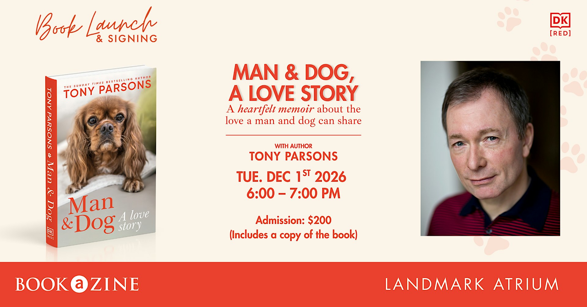 Book Launch & Signing: Man & Dog: A Love Story with Tony Parsons