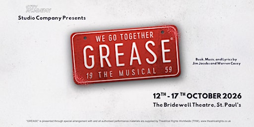 Musical Theatre Studio Company | Grease| 12th October