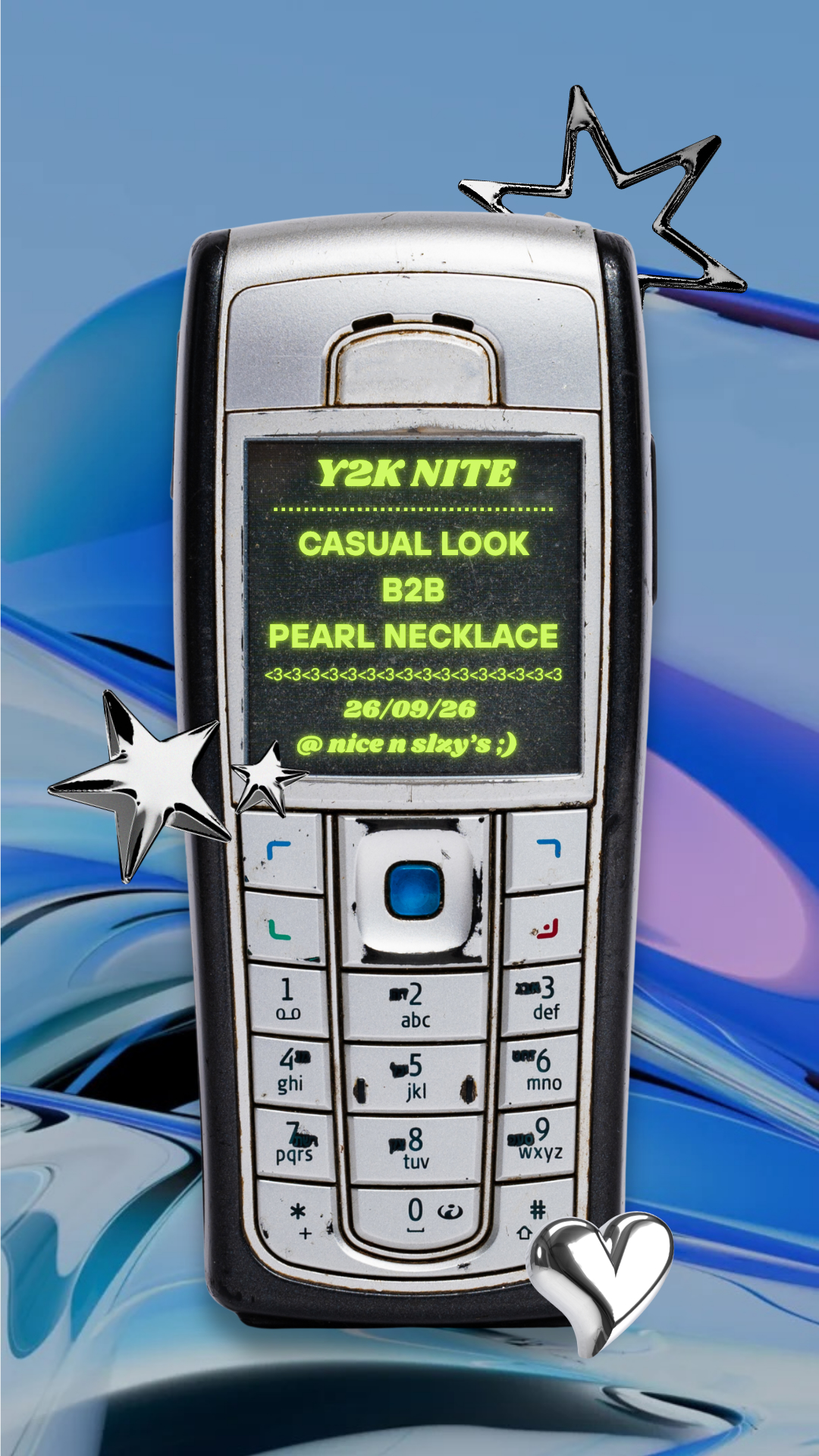 <3<3 Y2K NITE - CASUAL LOOK B2B PEARL NECKLACE <3<3