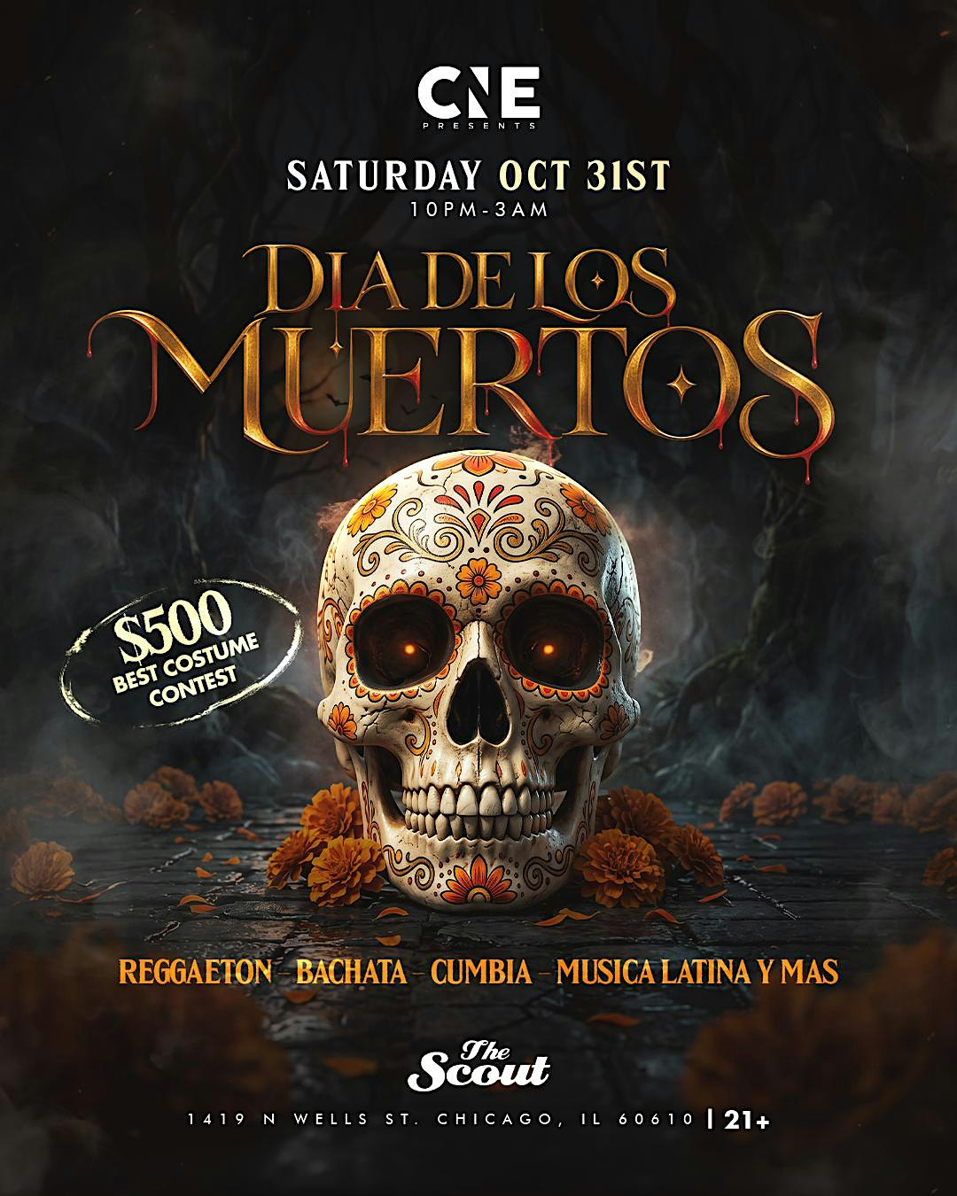 Dia de los Muertos  Halloween Party w/DJ’s & Mariachi