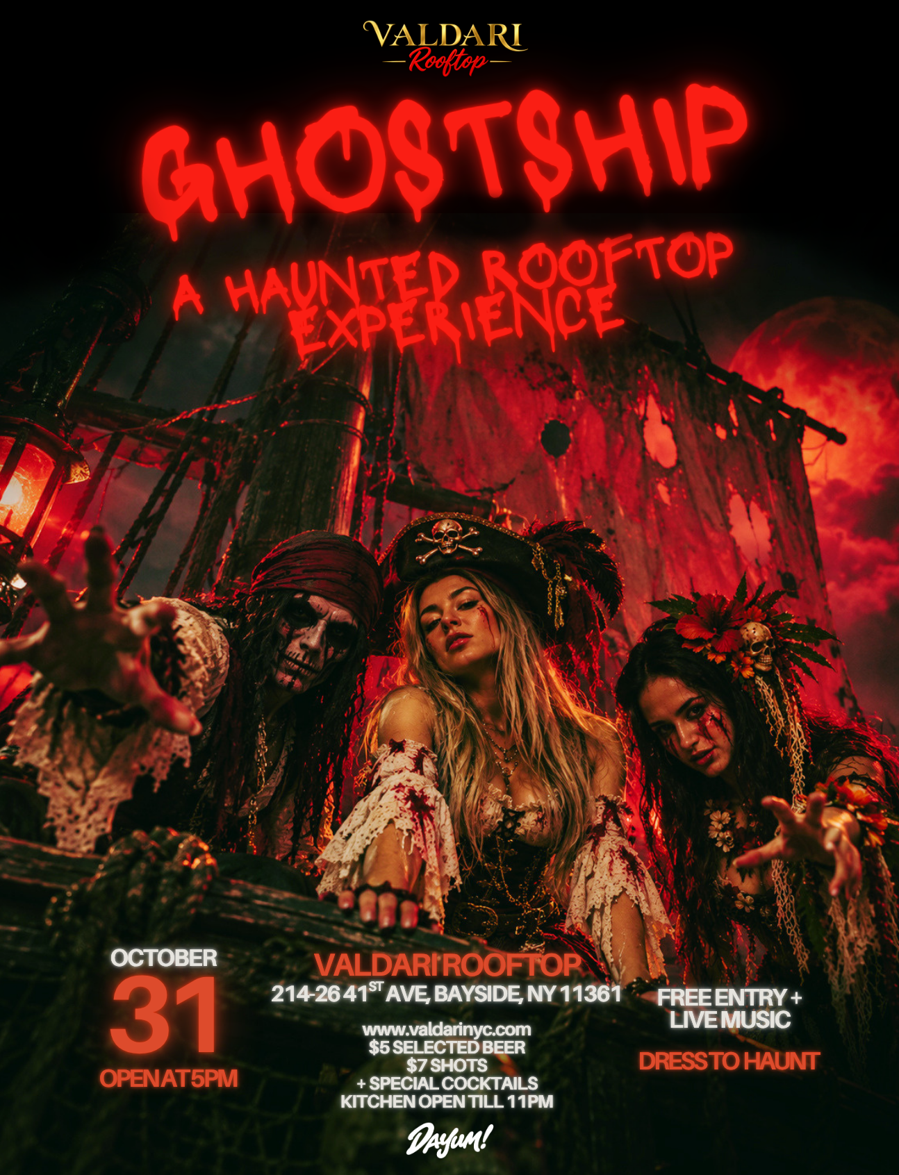 Dayum! Present : GHOST SHIP A Haunted Rooftop Experience