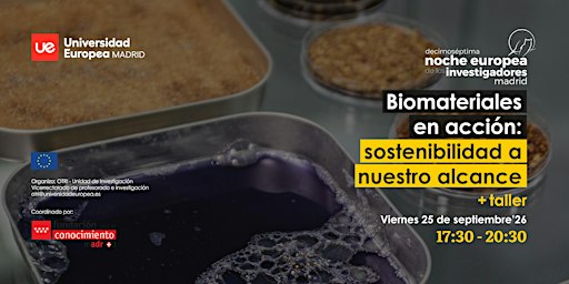 Taller de biomateriales [GRATUITO]· Noche Europea de los Investigadores