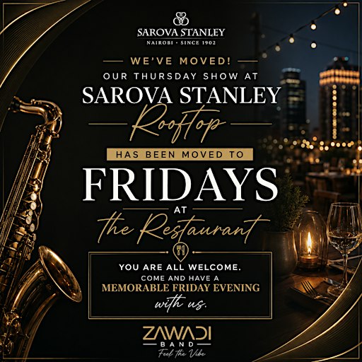 Zawadi Band Performance Fridays at Sarova Stanley