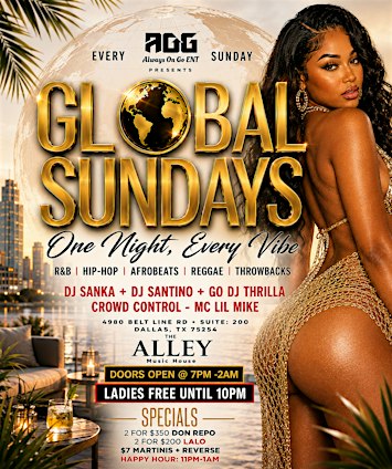 A-LIST SUNDAY NIGHTS @ ALLEY HOUSE!