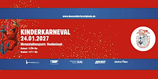 ✨ Kinderkarneval der Düsseldorfer Originale 2027 ✨