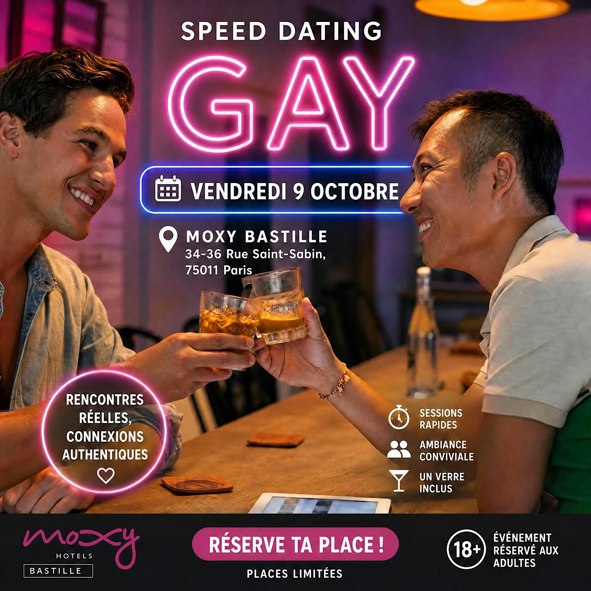 Speed dating GAY  ✨ Répartition par tranches d'âge️️️️️️️️