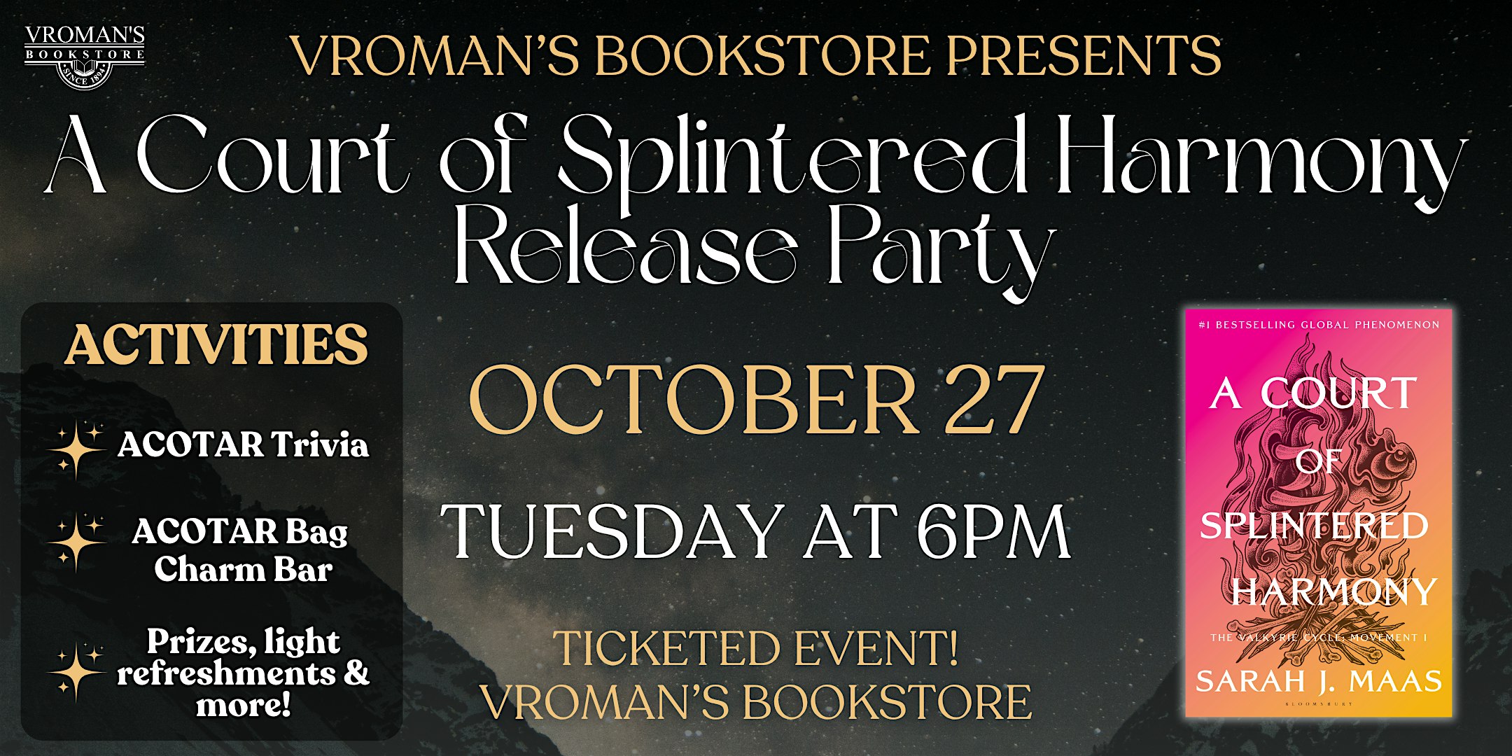 Sarah J. Maas ACOTAR 6 Release Party!
