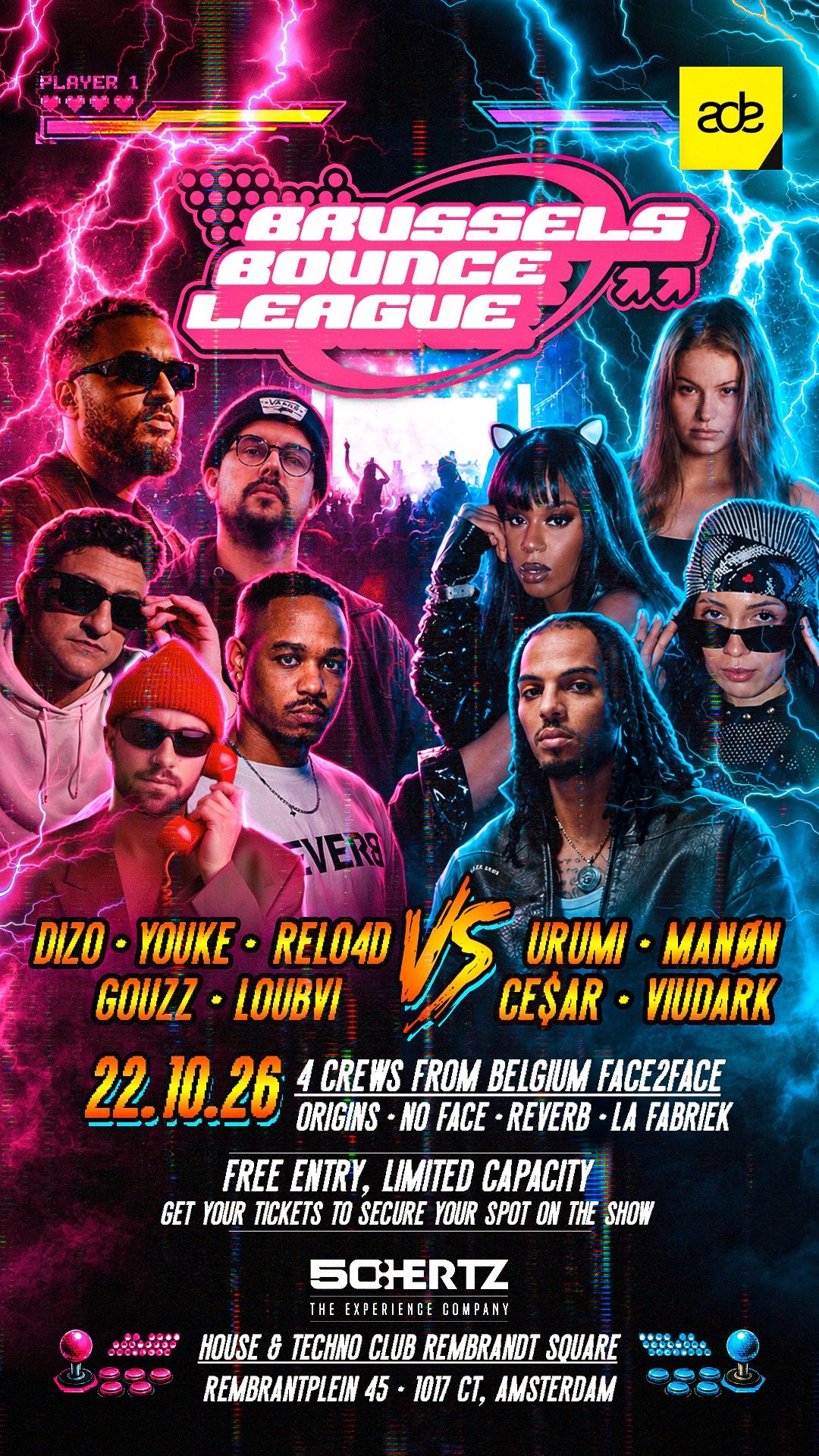 Origins presents Brussels Bounce League (ADE F2F Showcase)