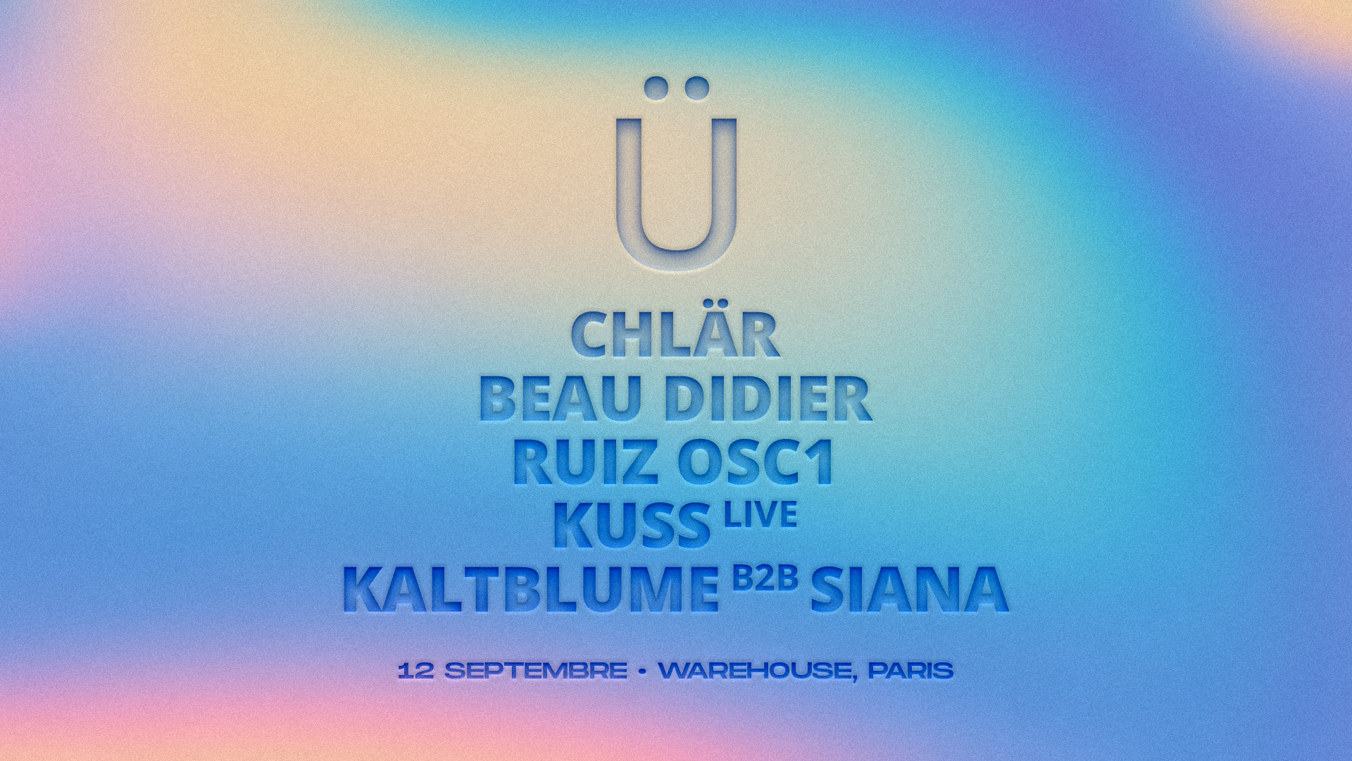 3 YEARS OF GRÜV • Chlär, RUIZ OSC1, KUSS (live), Beau Didier, KALTBLUME b2b Siana