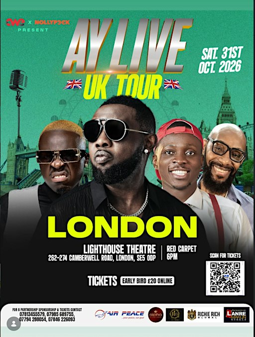 AY Live in London FT AY, Akpororo, MC Monica, Mr Cee + more