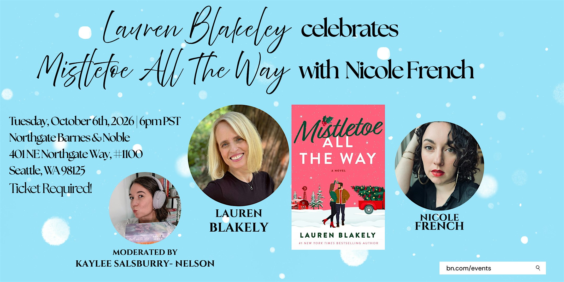 Lauren Blakely celebrates MISTLETOE ALL THE WAY at B&N Northgate