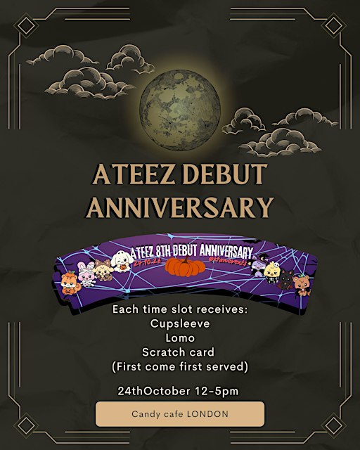 Ateez 8th Debut Anniversary cupsleeve