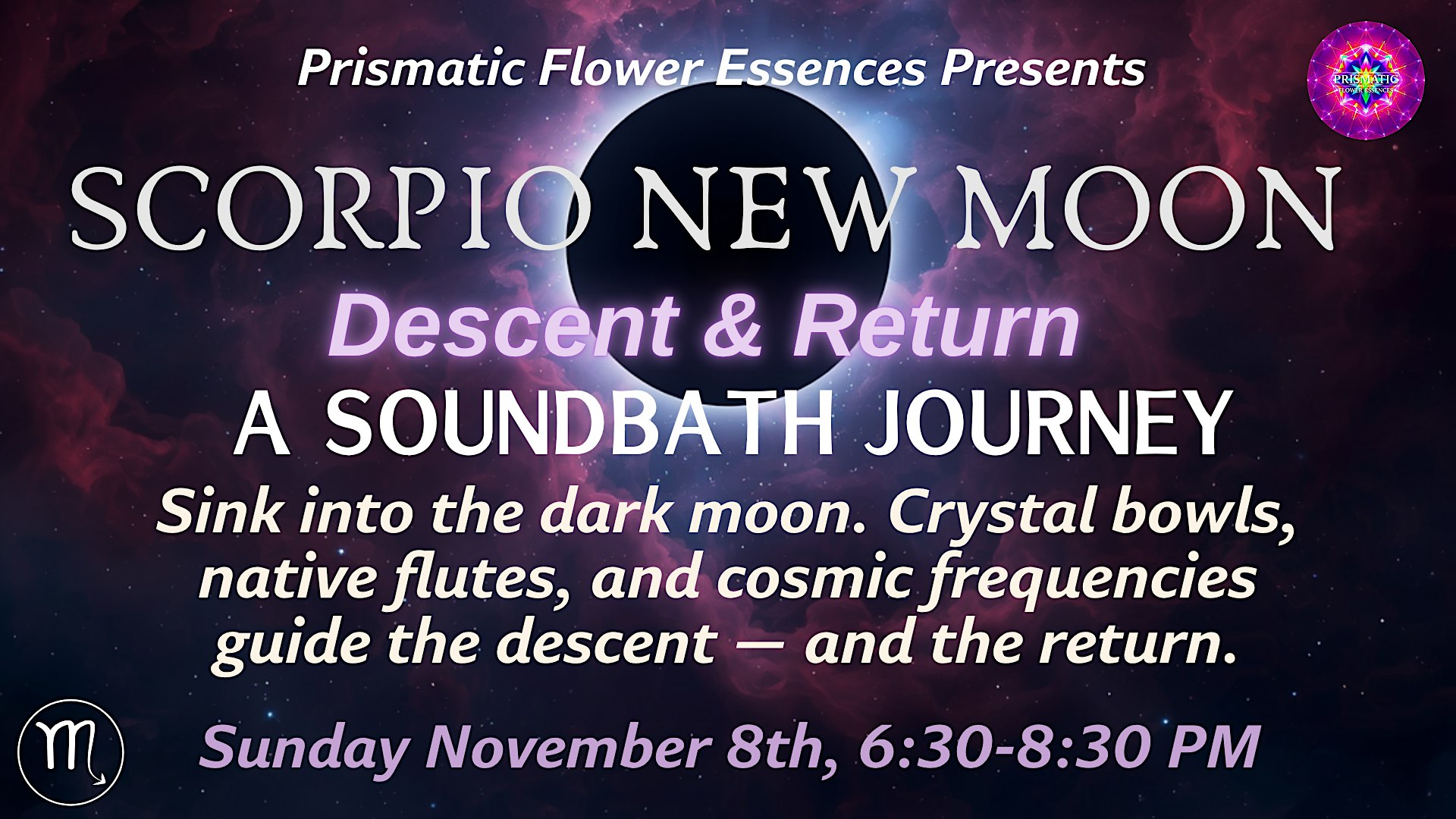 Scorpio New Moon Sound Bath: Descent & Return | Madison Heights, MI