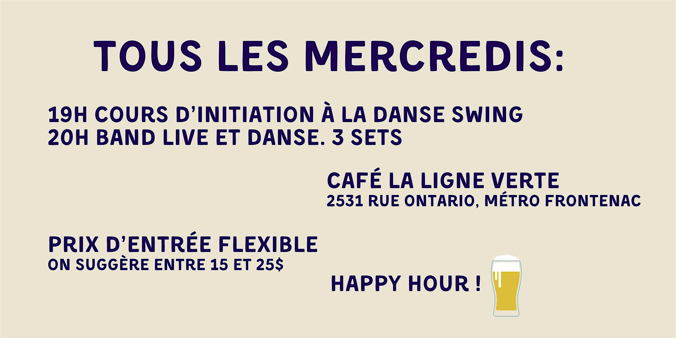 SWING DANCE LIVE BAND at Mercredis Swing!