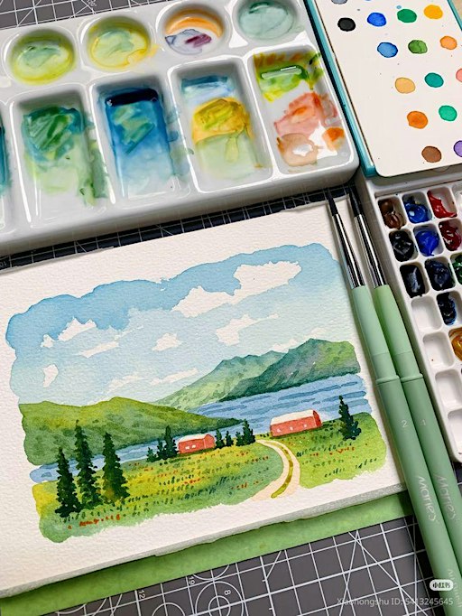 Watercolour Landscape Painting Workshop in Glasgow | Calm & Relaxing Art