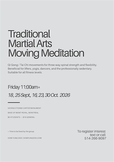 Moving Meditation Martial Arts Seminar