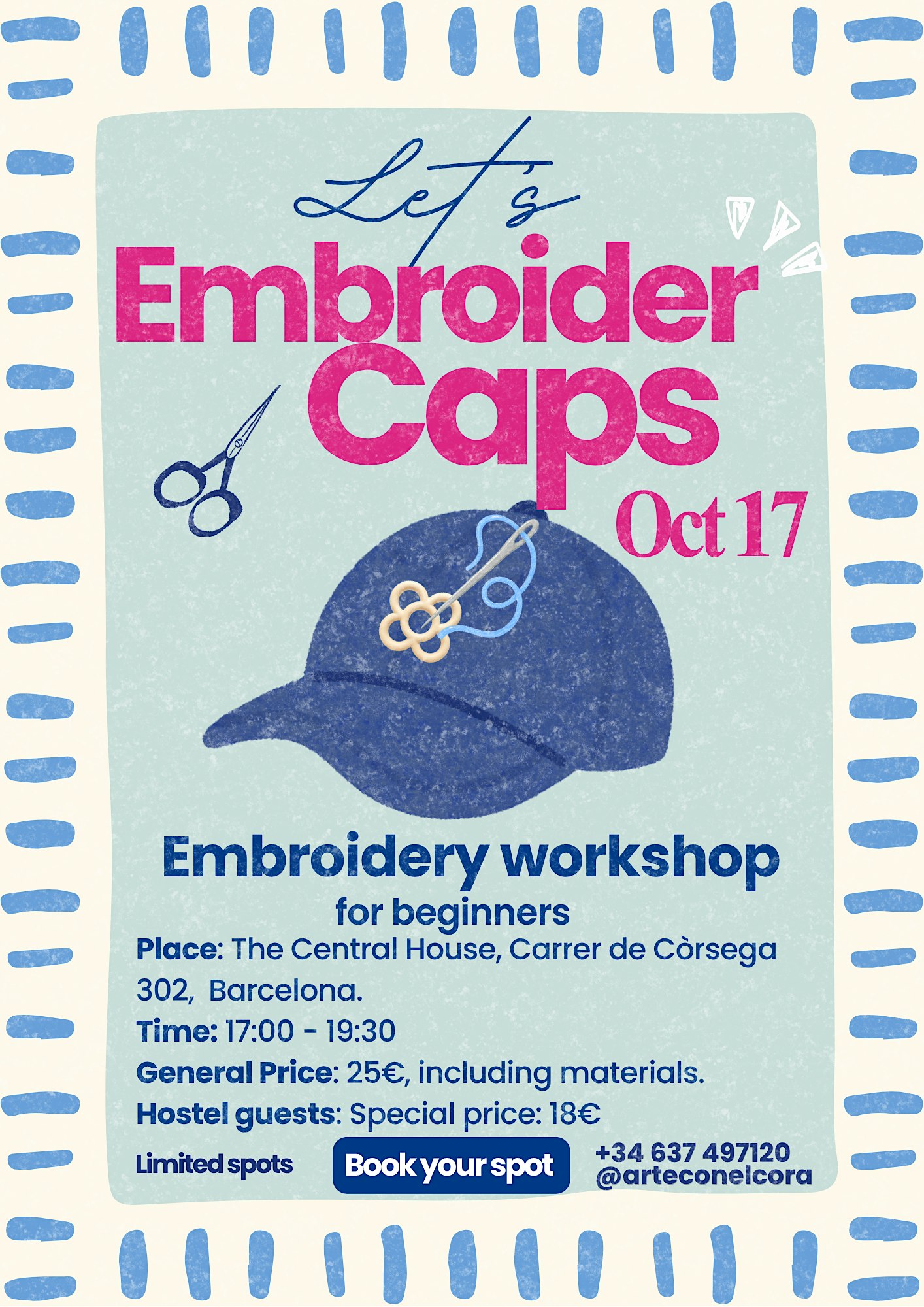 Embroidery Caps for beginners