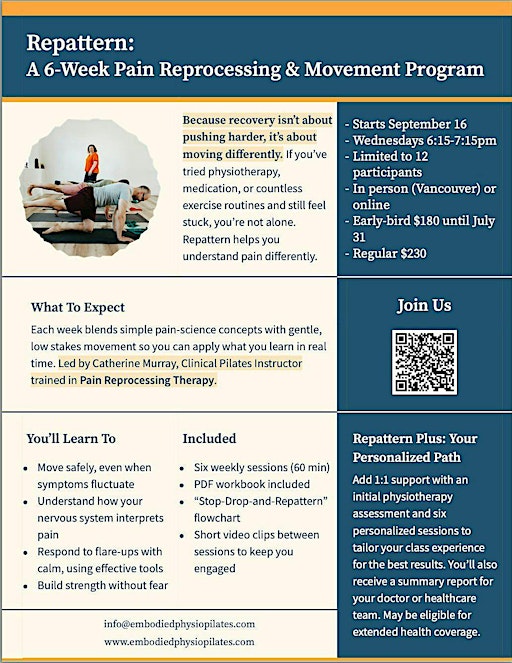 Repattern: a 6 week Pain Reprocessing and Movement Program