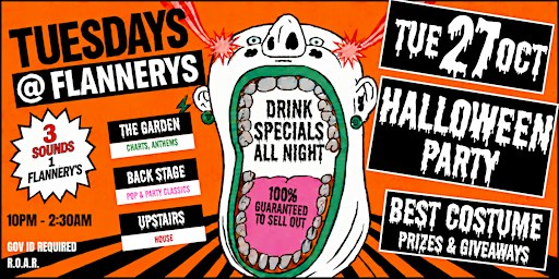 TUESDAYS@Flannery's HALLOWEEN PARTY