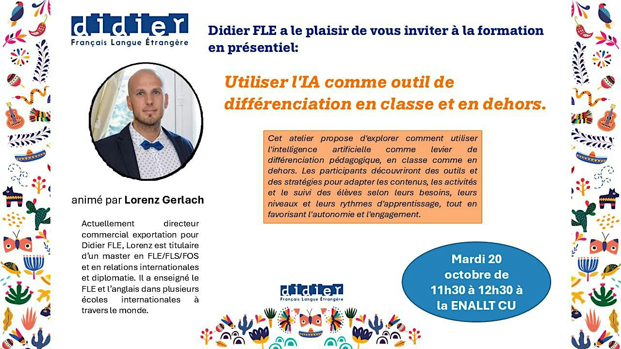 Didier: utiliser l'IA comme outil de différenciation en classe et en dehors