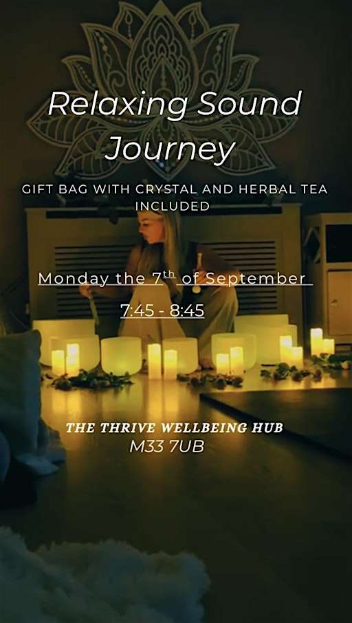 Mat sound journey with herbal tea and crystal