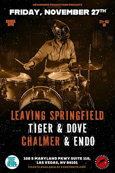 Leaving Springfield, Tiger & Dove, Chalmer and Endo at The Usual Place