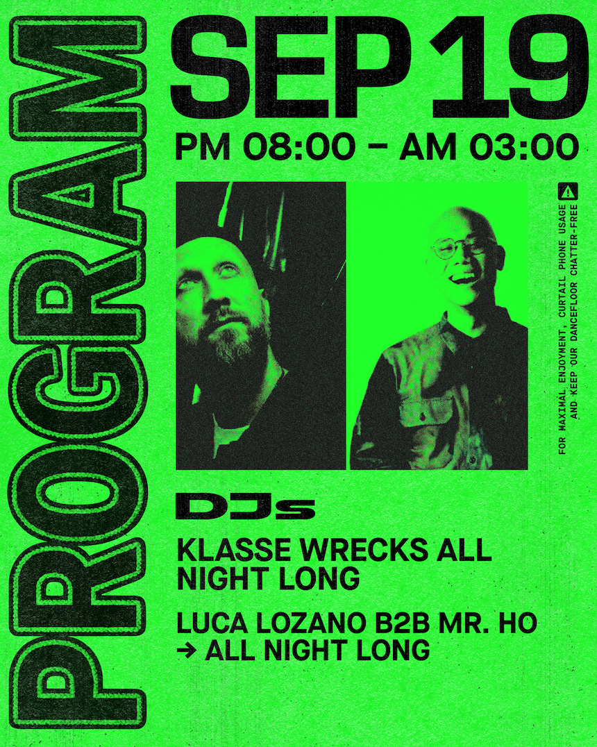 Klasse Wrecks all night long: Luca Lozano b2b Mr. Ho
