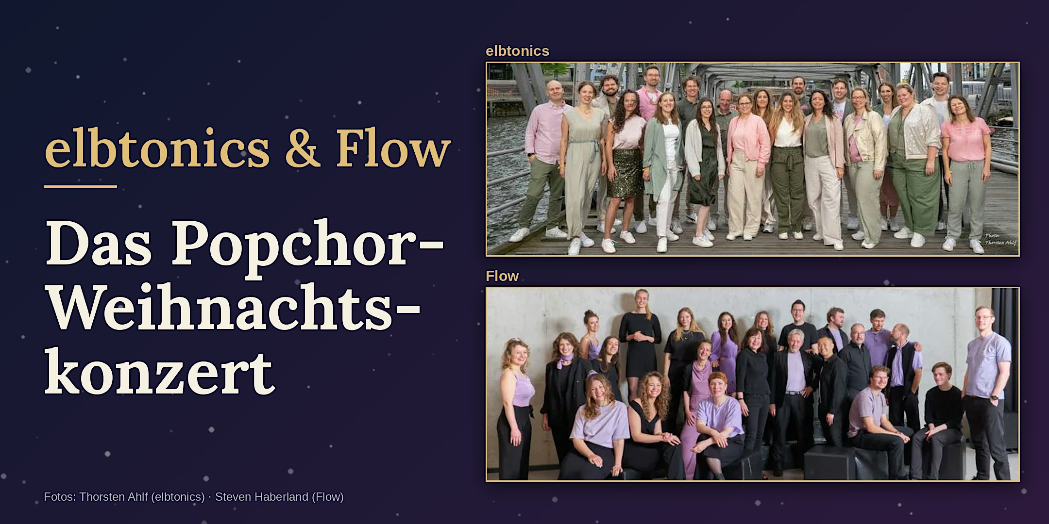 elbtonics & Flow - Das Popchor-Weihnachtskonzert
