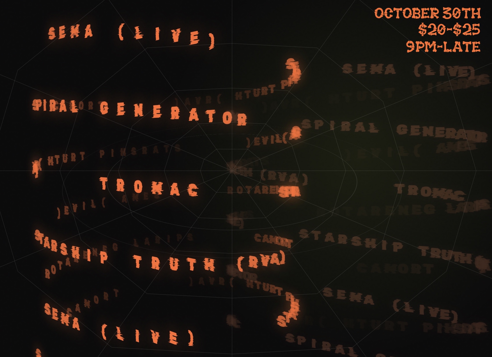 REFLEXIONS invites Spiral Generator, Tromac, Starship Truth, and SEMA (live)