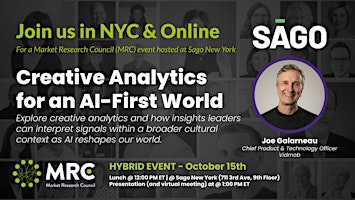 MRC Monthly: Creative Analytics for an AI-First World (Hybrid Event)