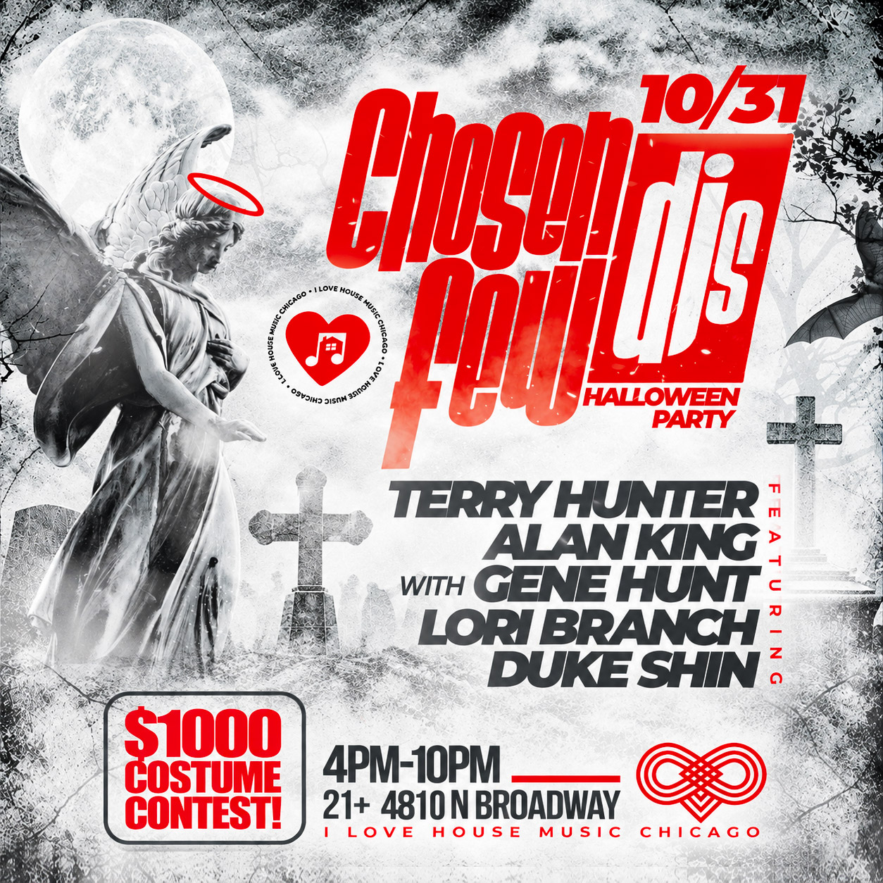 A Chosen Few DJs House Music Halloween Day Party w $1,000 Costume Contests