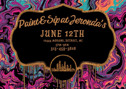 Paint & Sip at Jeronda's: Trippy Art Night | Detroit