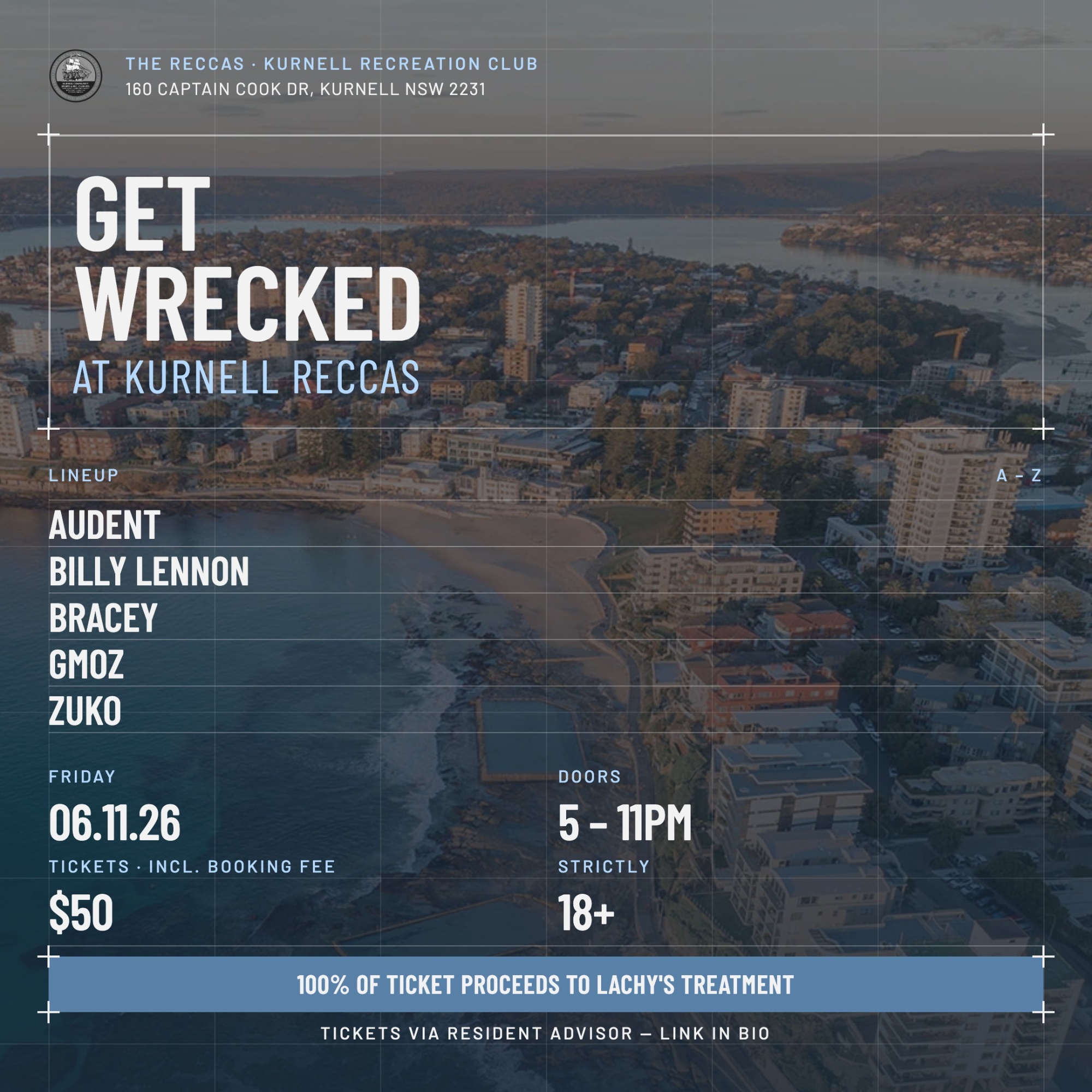 GET WRECKED AT KURNELL RECCAS (Fundraiser)