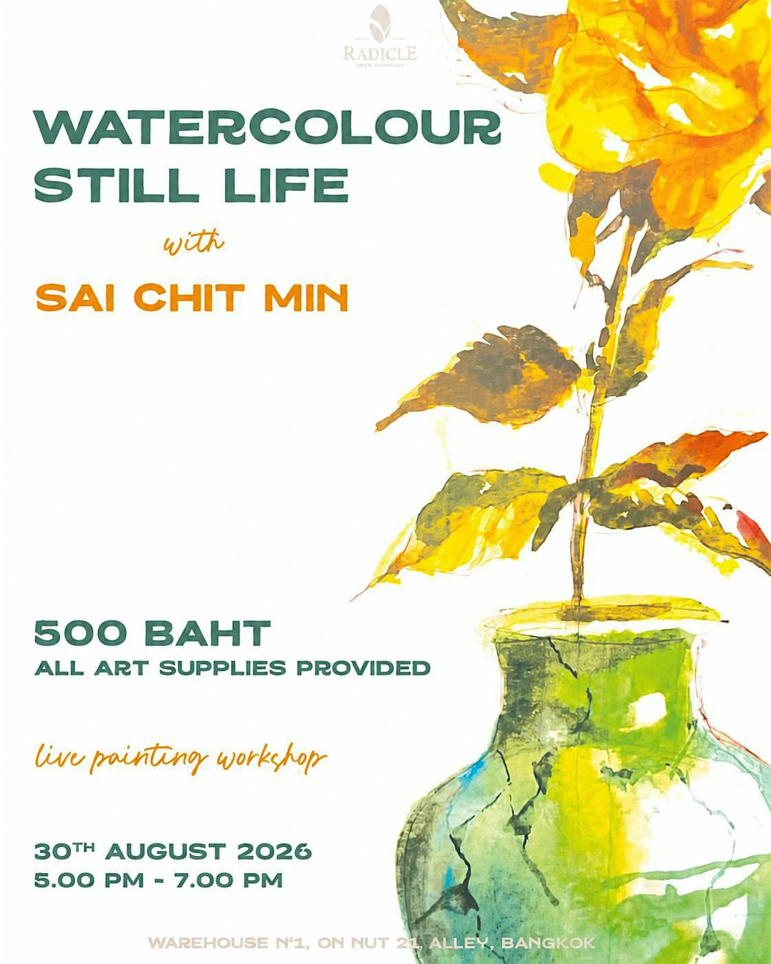 Watercolor Still Life  Painting Workshop