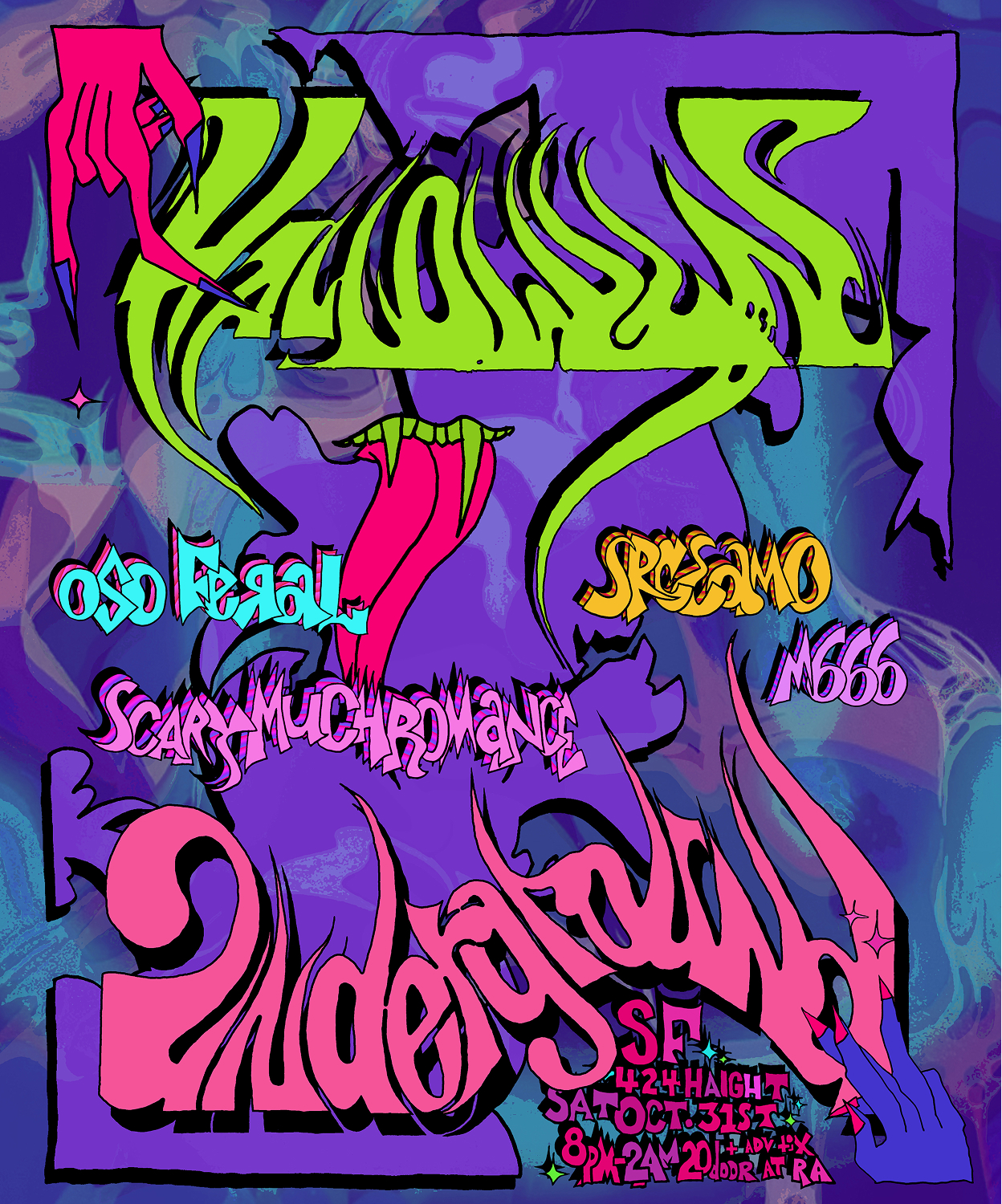 Halloween Underground (SF): Primo, Oso Feo, M66, Very Much Romance