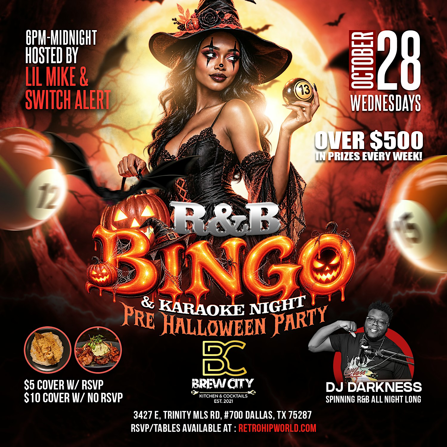 [PRE HALLOWEEN BASH] R&B BINGO + KARAOKE NIGHT  @ Brew City